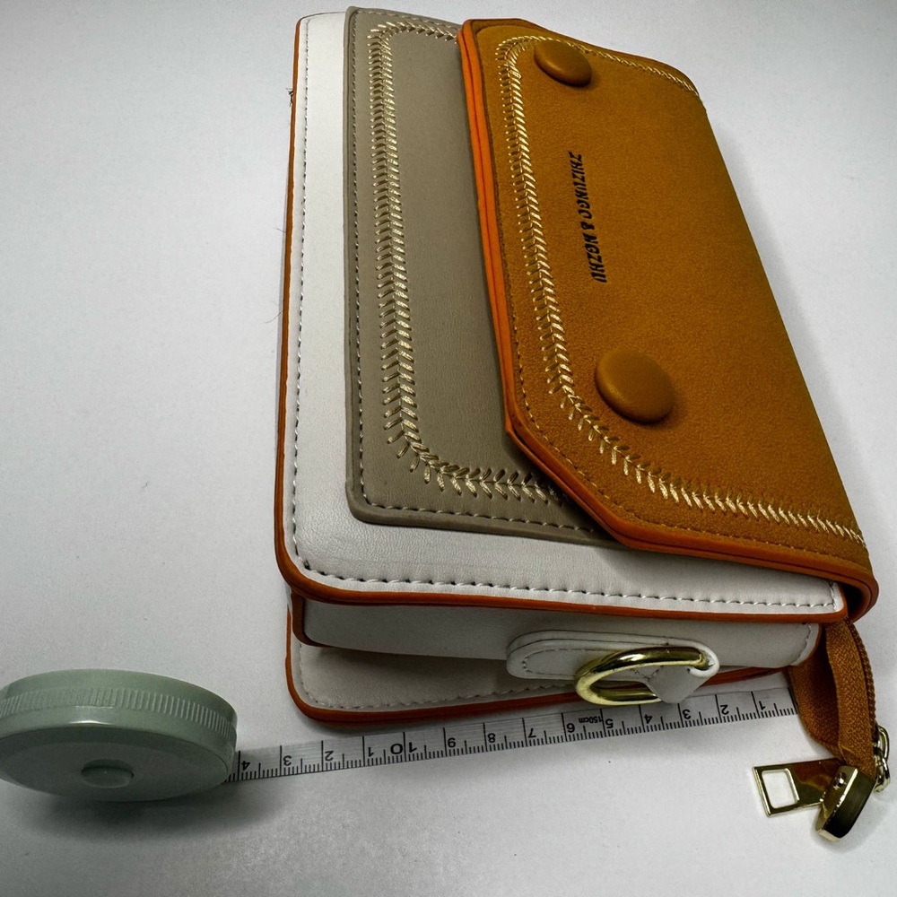 Women's Gold Crossbody Bag with Wide Strap - Picture 7 of 8